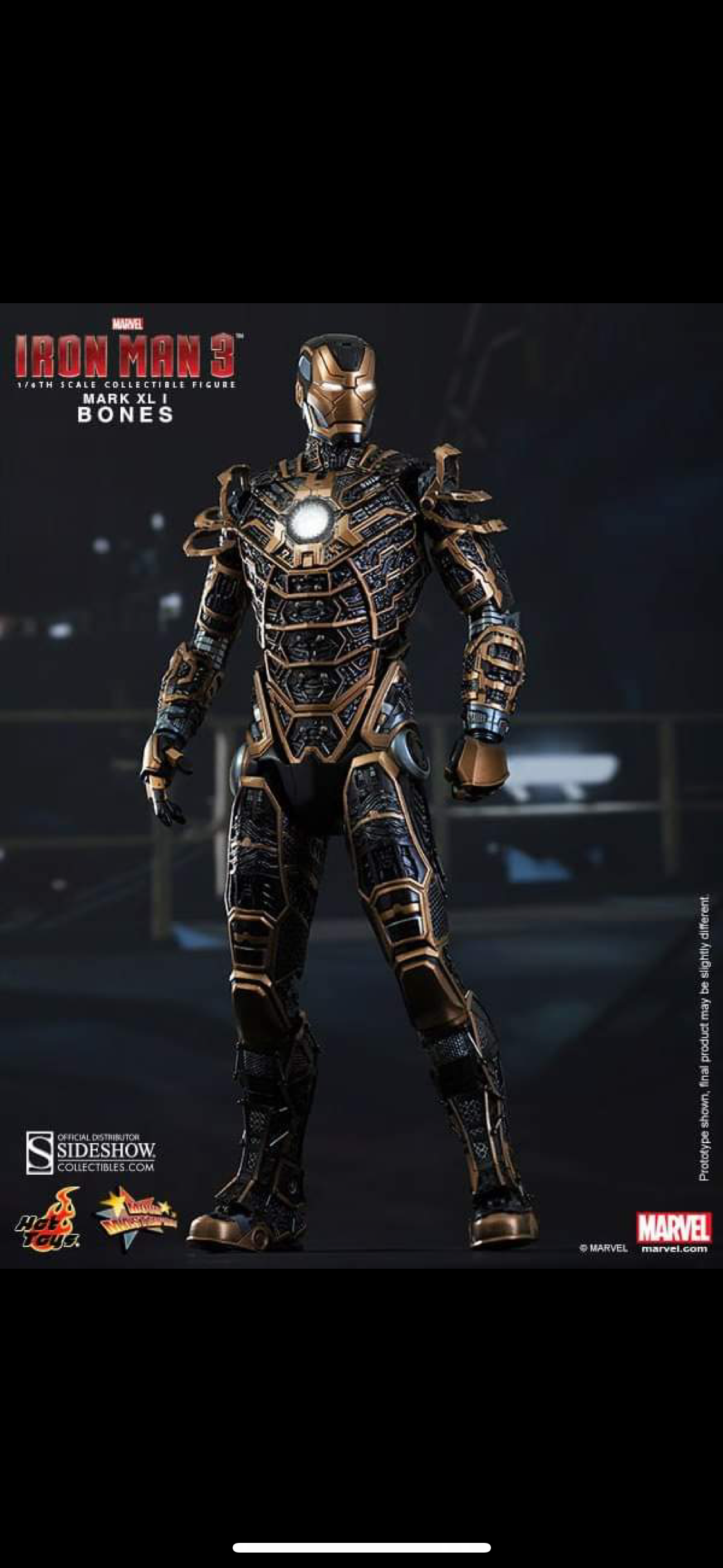 Hot Toys Movie Masterpiece Iron Man 3 Iron Man Mark 41 ( Bones ) 1/6 scale