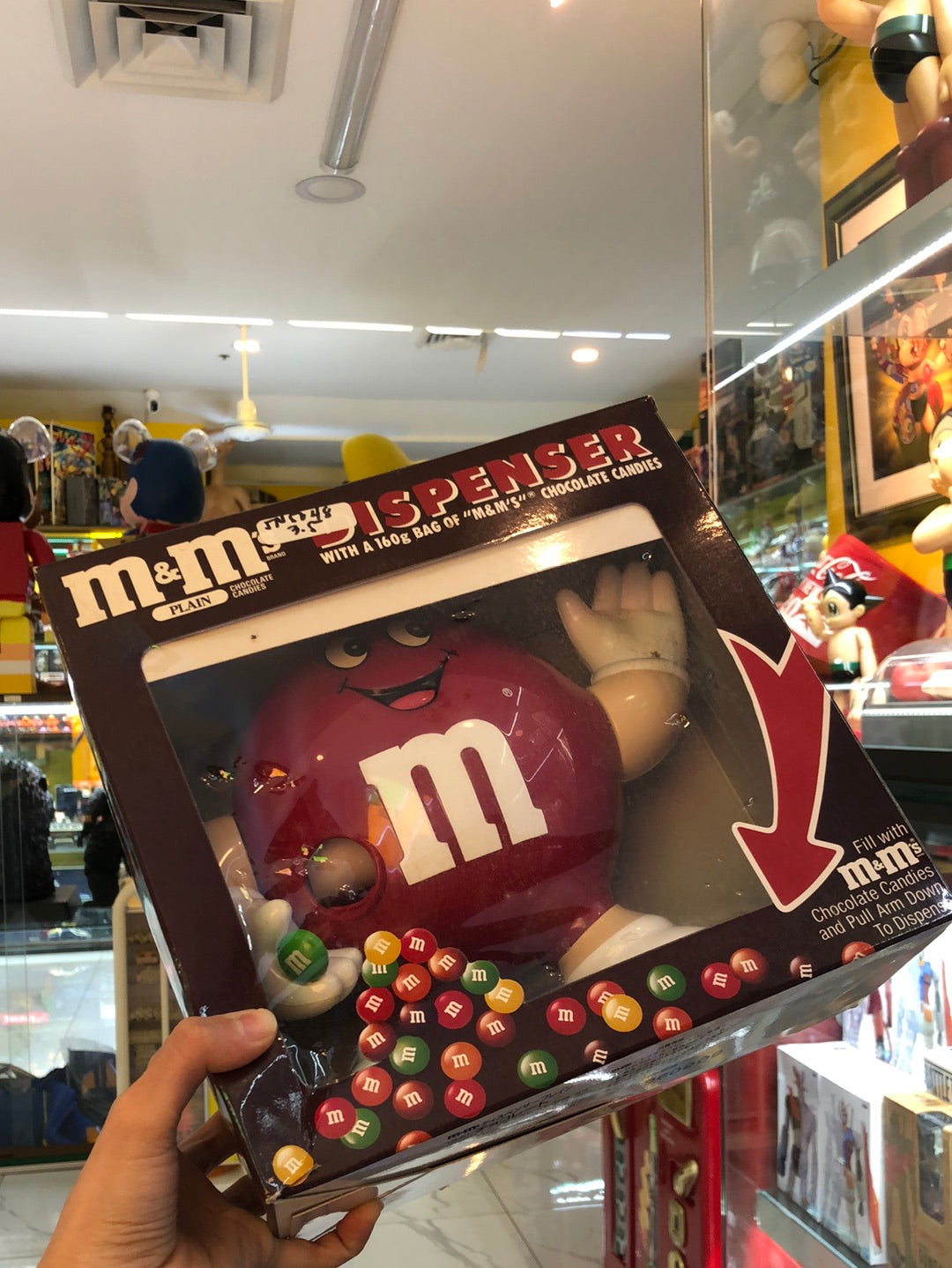 M&M Dispenser With A 160g bag of M&M’S Chocolate candies