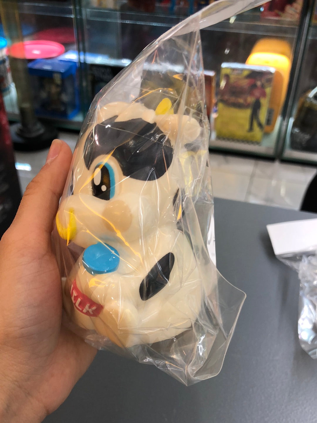 cow vinyl coin bank