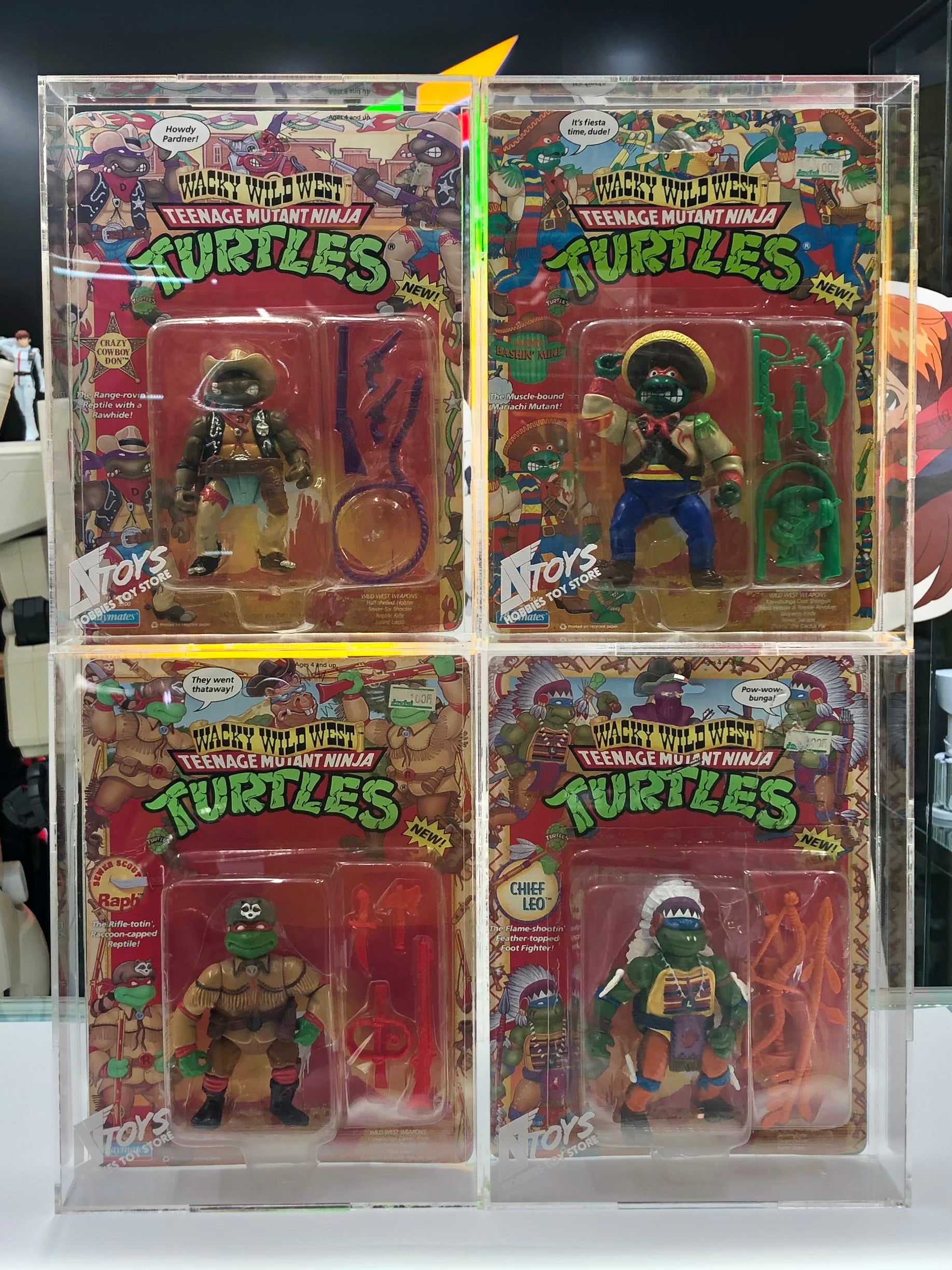 Teenage Mutant Ninja Turtles Wacky Wild West Complete Set 1989 Playmates Toy