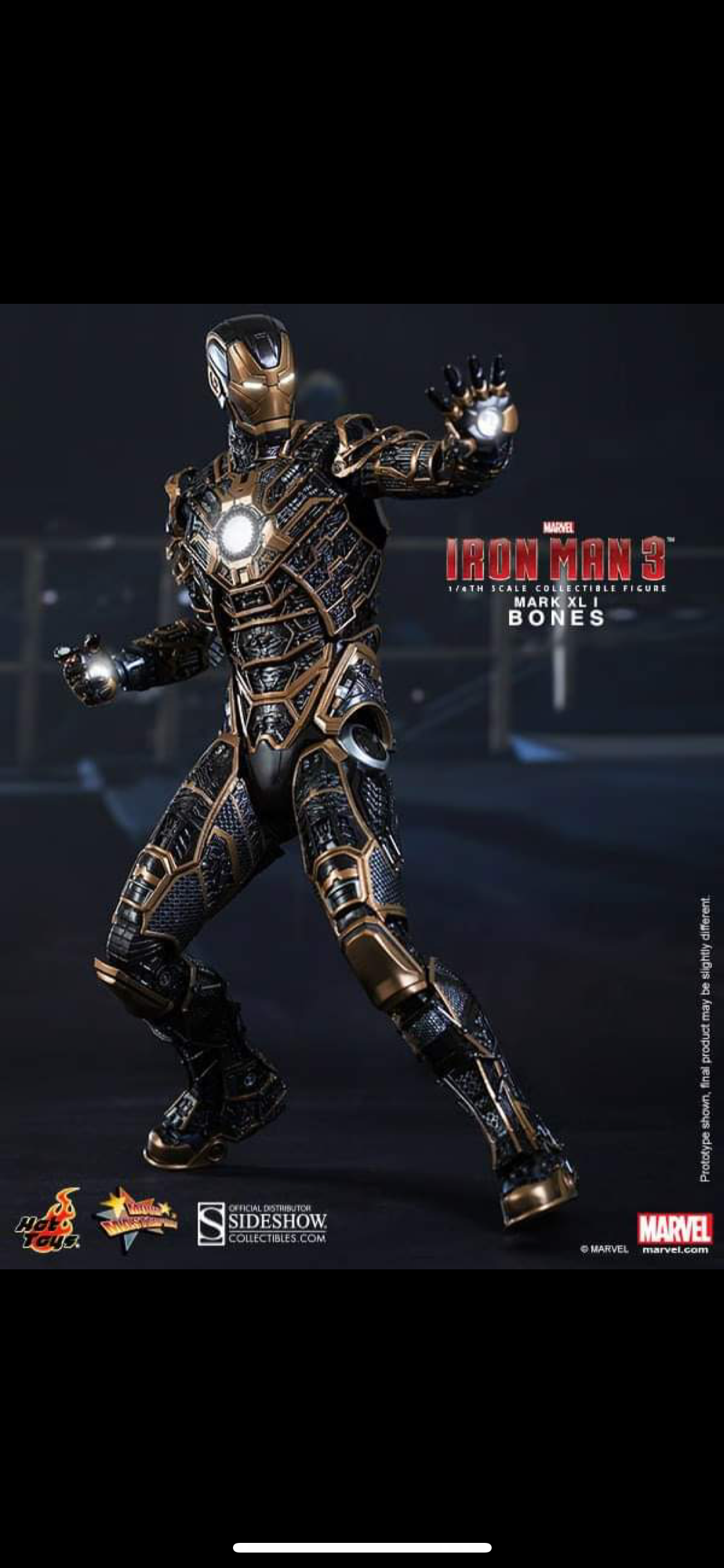 Hot Toys Movie Masterpiece Iron Man 3 Iron Man Mark 41 ( Bones ) 1/6 scale