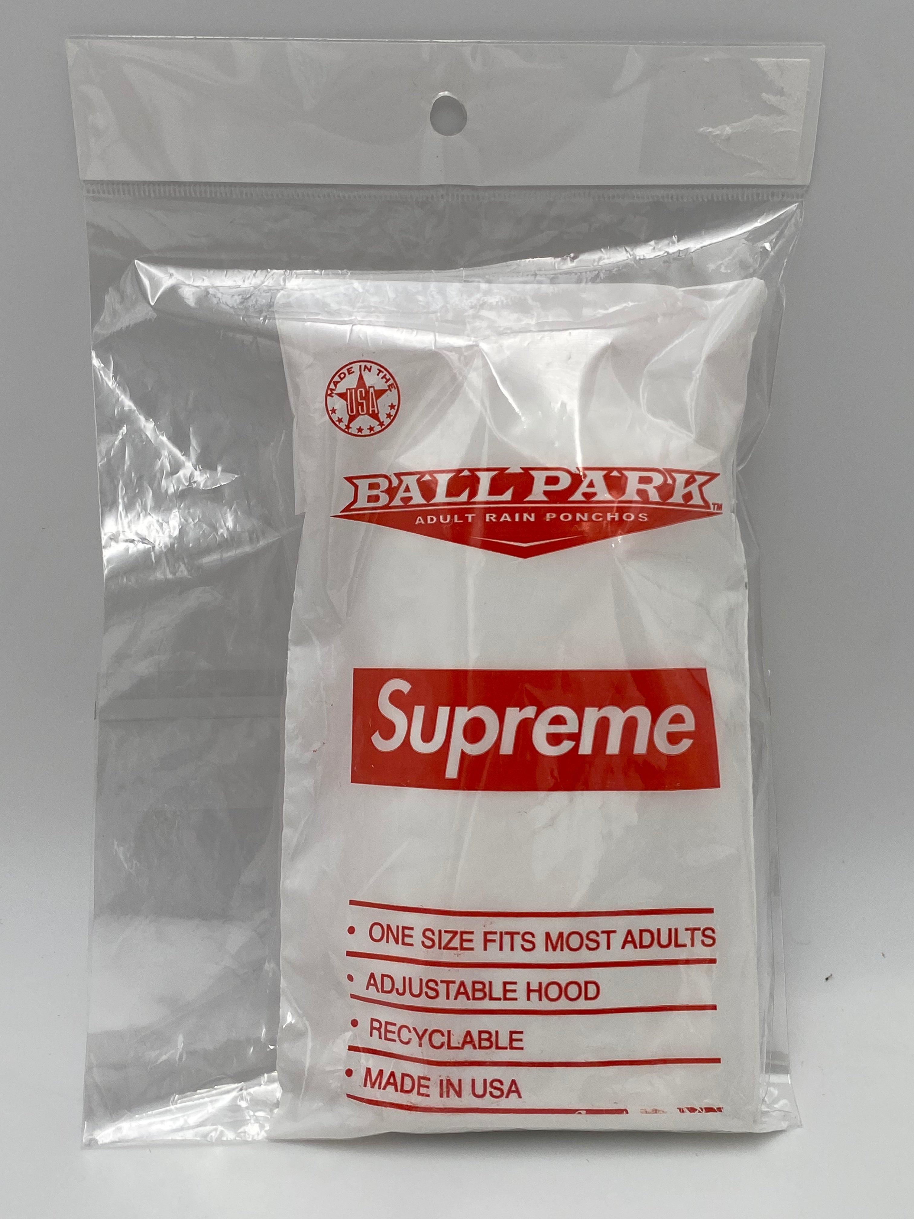 Supreme ballpark adult rain ponchos