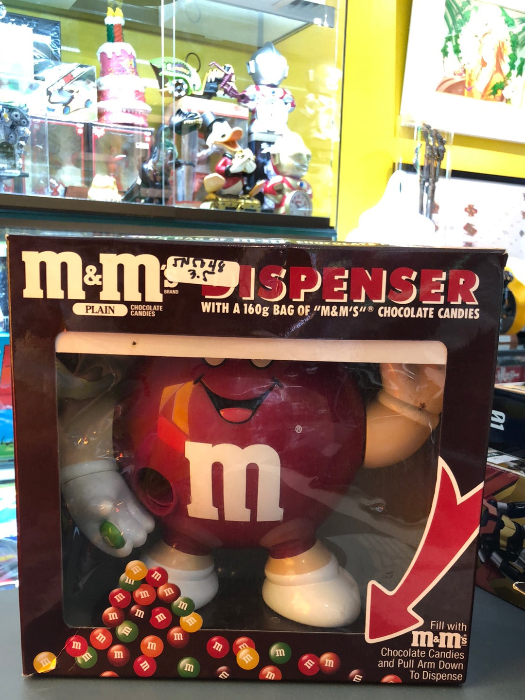 M&M Dispenser With A 160g bag of M&M’S Chocolate candies