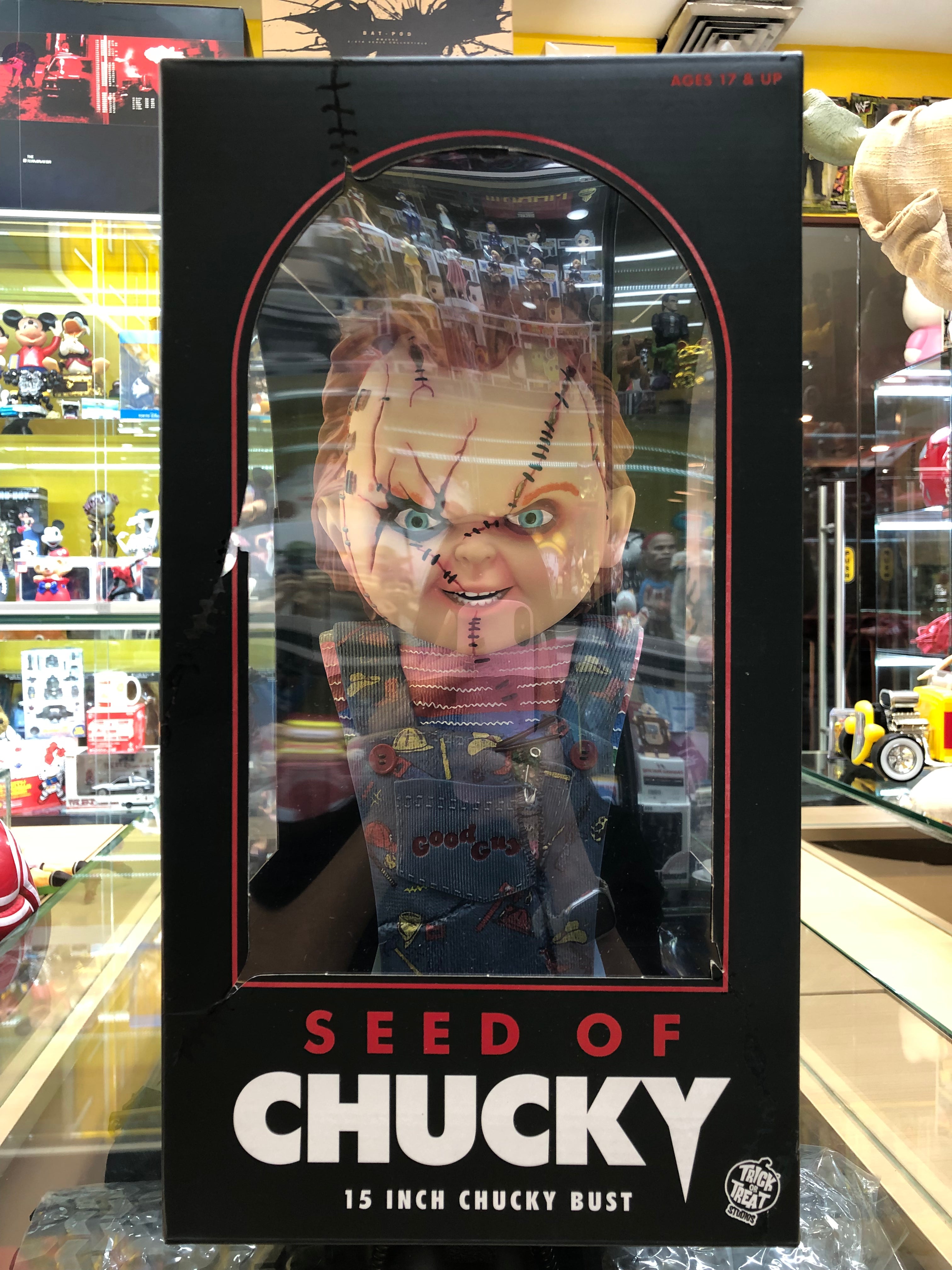 Seed of chucky 15 inch chucky bust, trick or treat studios