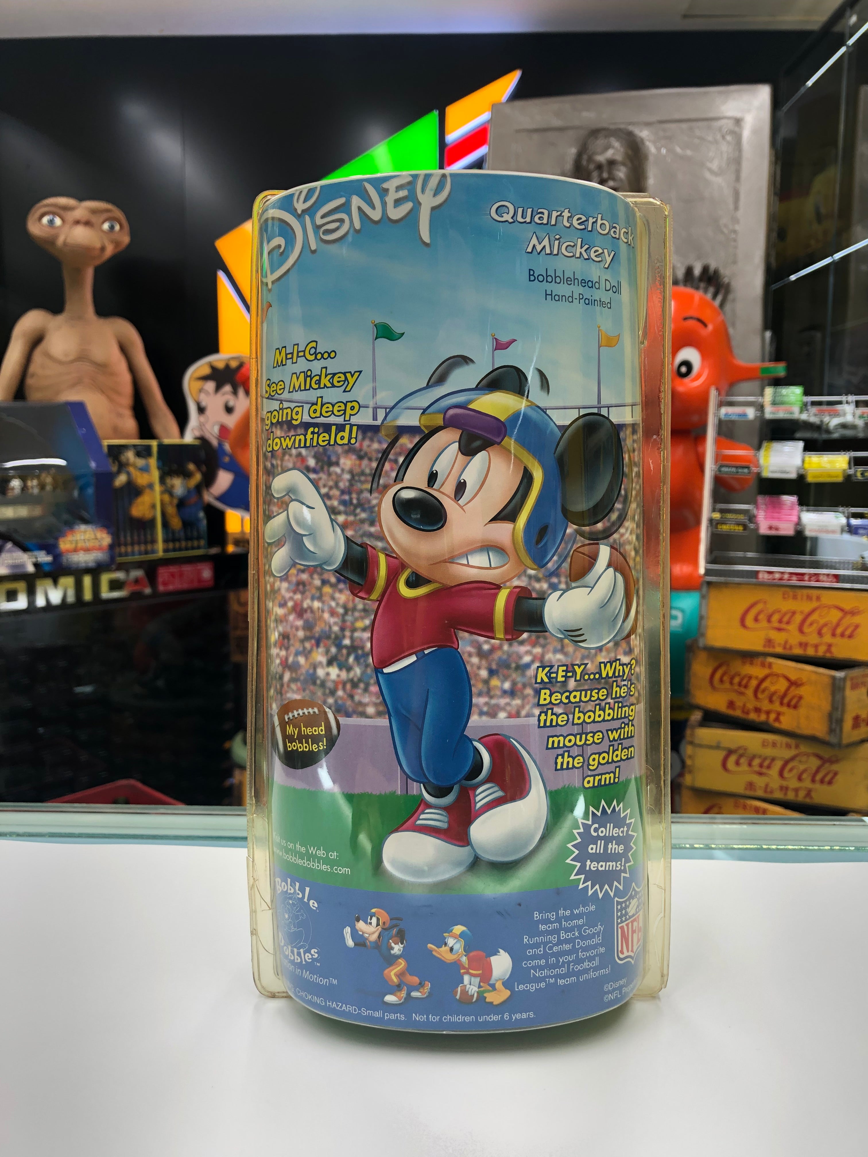 New York Jets 02 Quarterback Mickey Mouse Hand-Painted Bobblehead Doll NFL Disney