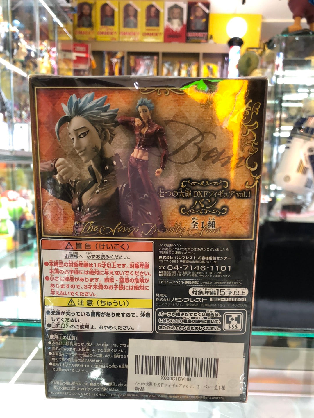 The seven Deadly Sins Ban DXF Figure Vol 1 banpresto Nanatsu No taizai