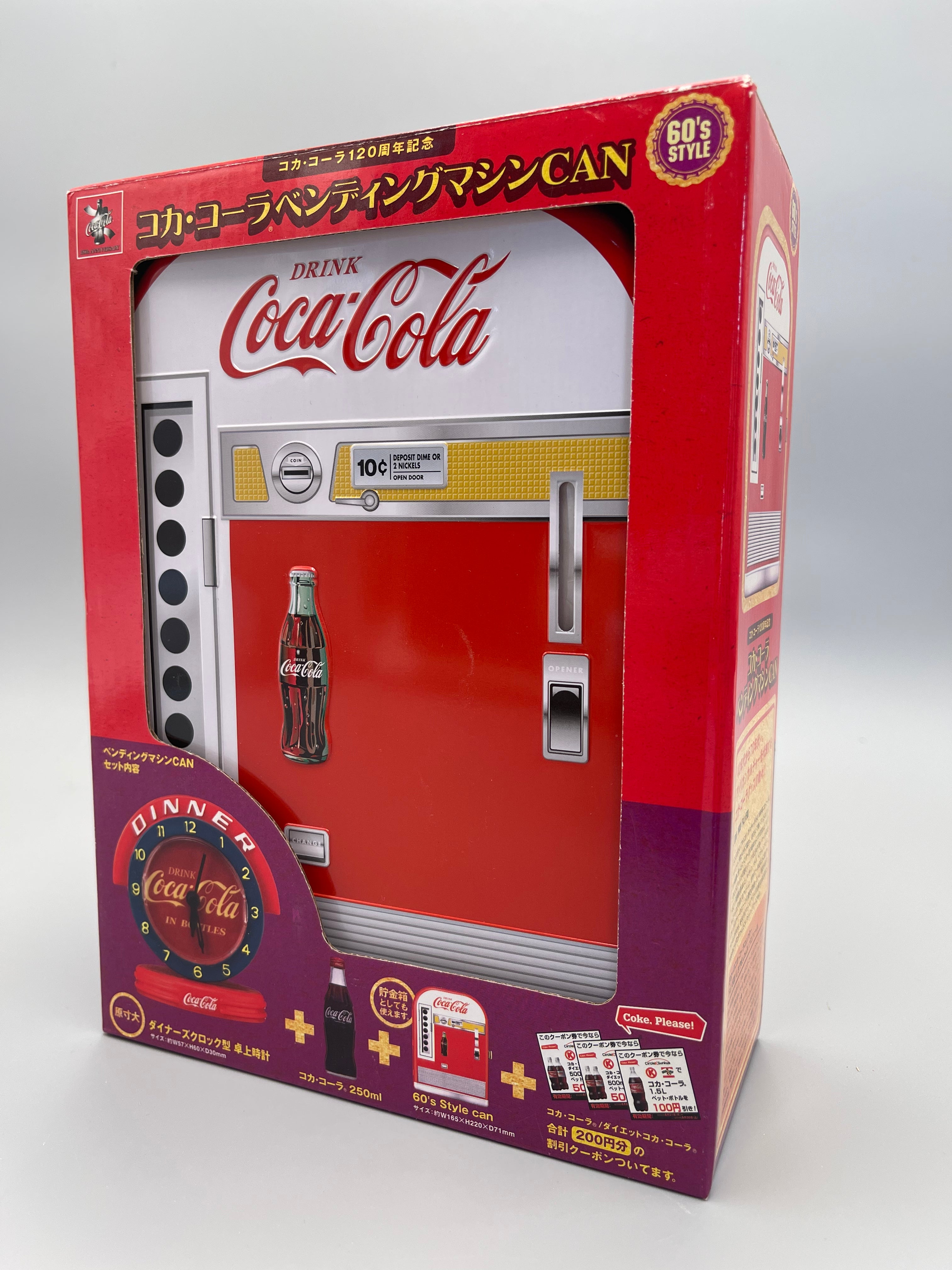 【ビンテージ】Coca-Cola 120th anniversary非売品 置物 Coca-Cola 120th Anniversary Bending machine CAN 40' 50' 60