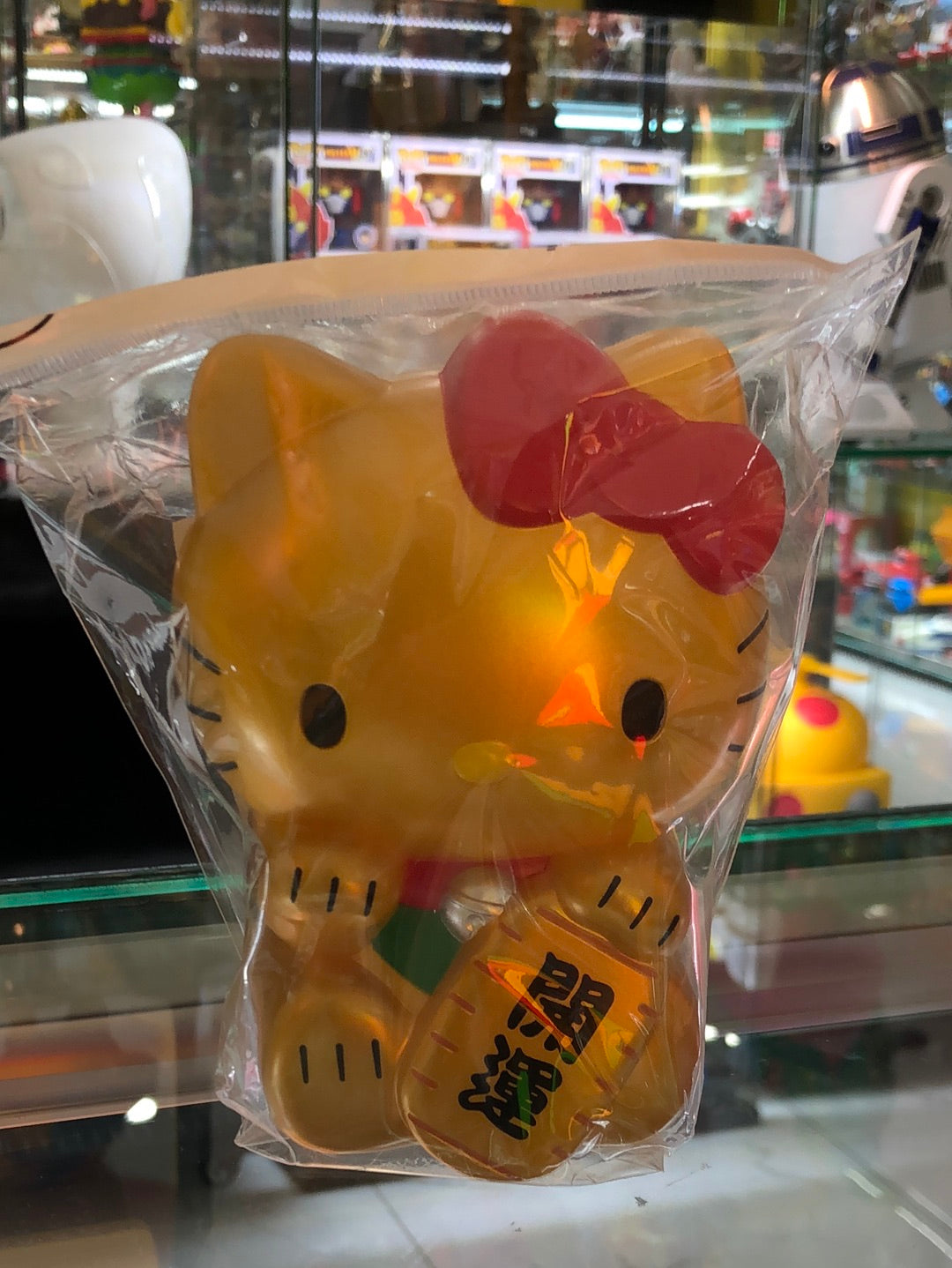 hello kitty Gold Maneki Neko Lucky Cat coin Bank piggy bank figure from japan