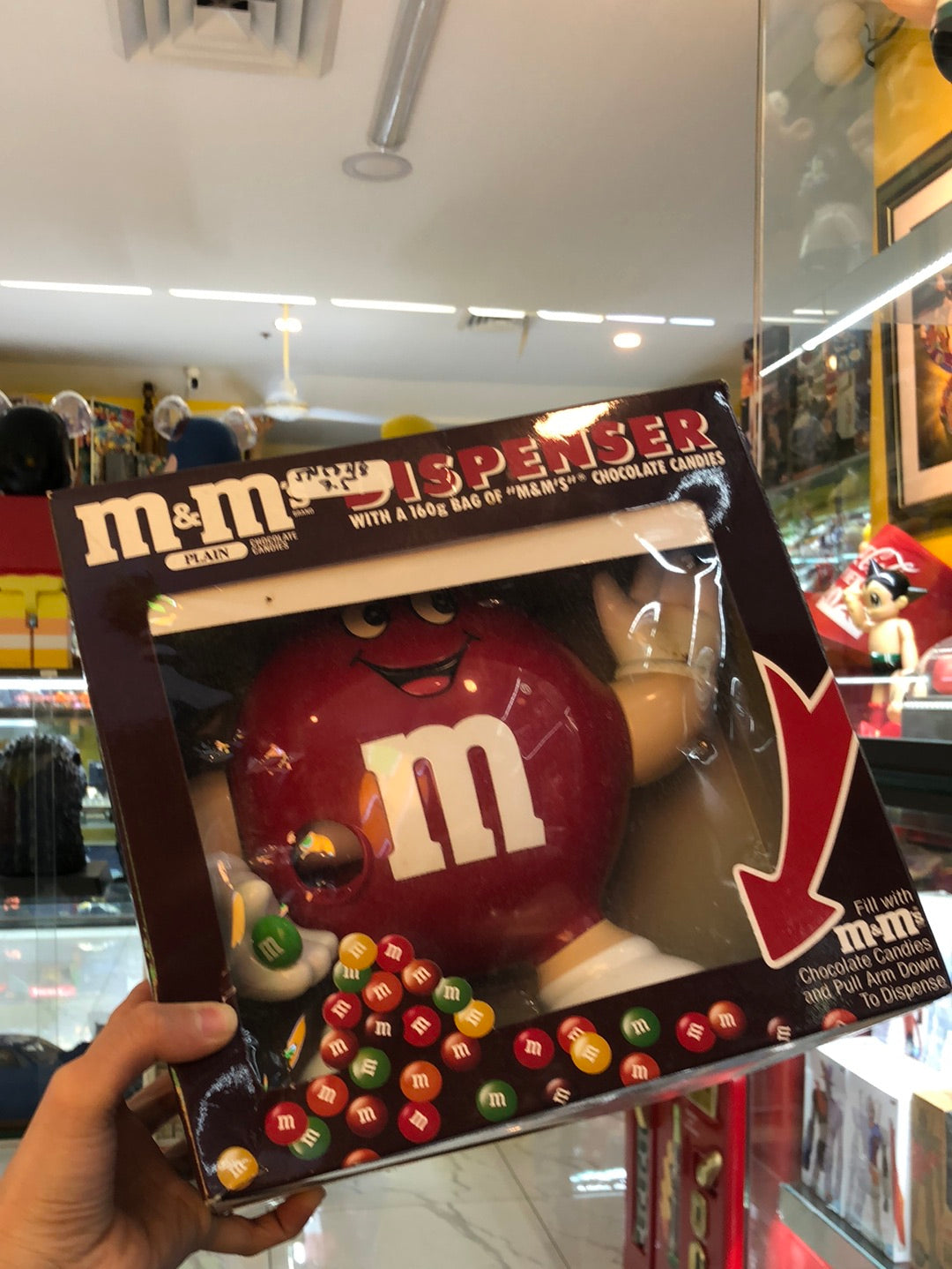 M&M Dispenser With A 160g bag of M&M’S Chocolate candies