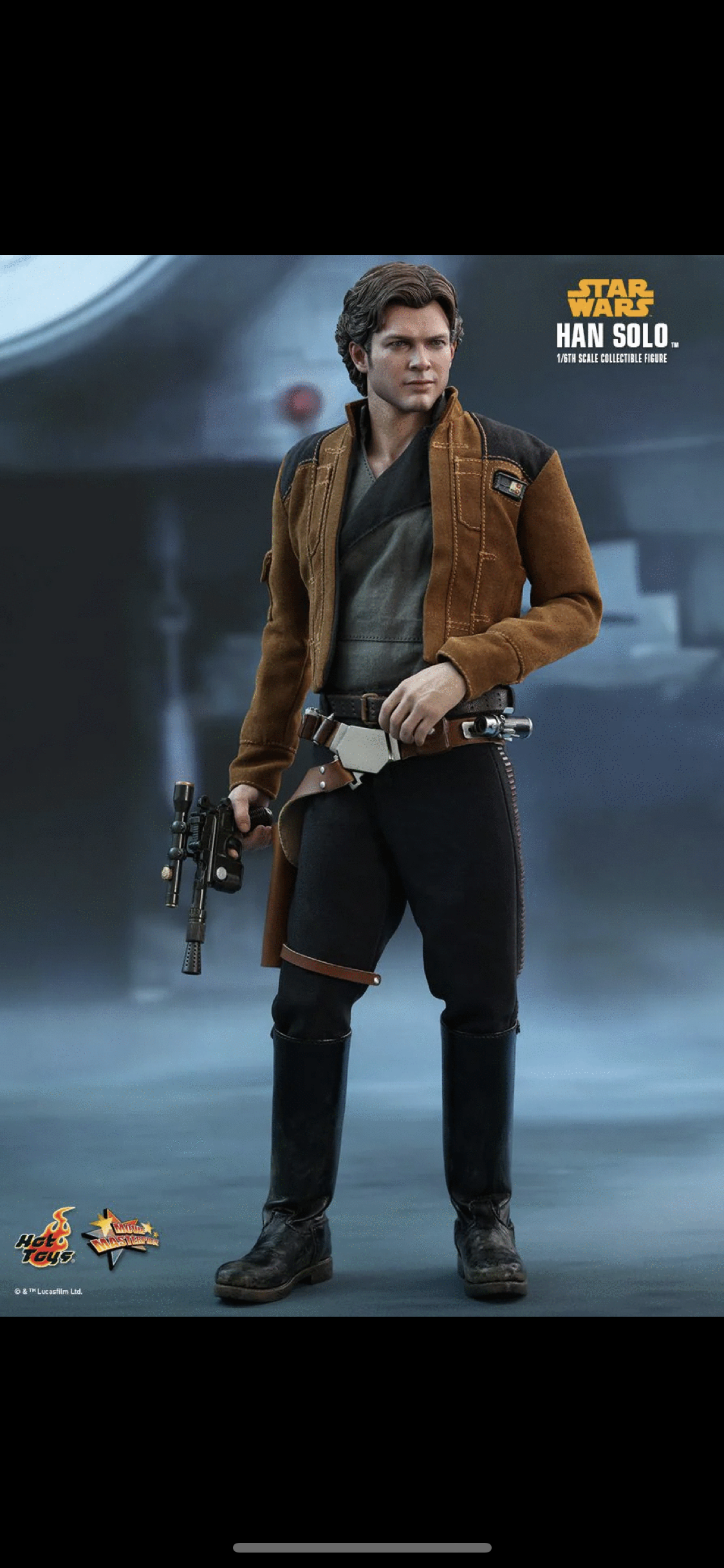 ISTAR WARS SOLO HAN SOLO SIX SCALE FIGURE BY HOT TOYS