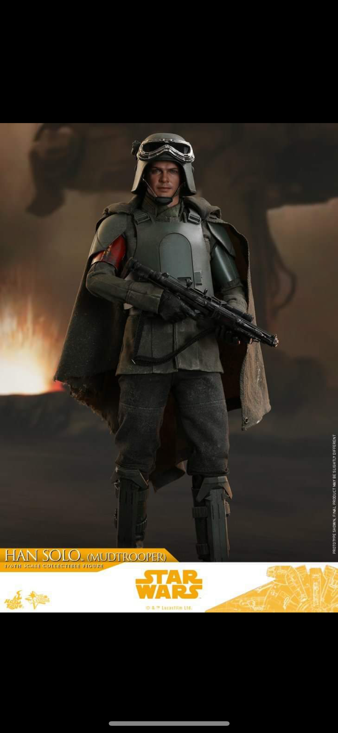 Rare HOT TOYS	STAR WARS SOLO HAN SOLO (MUDTROOPER) SIX SCALE FIGURE BY HOT TOYS