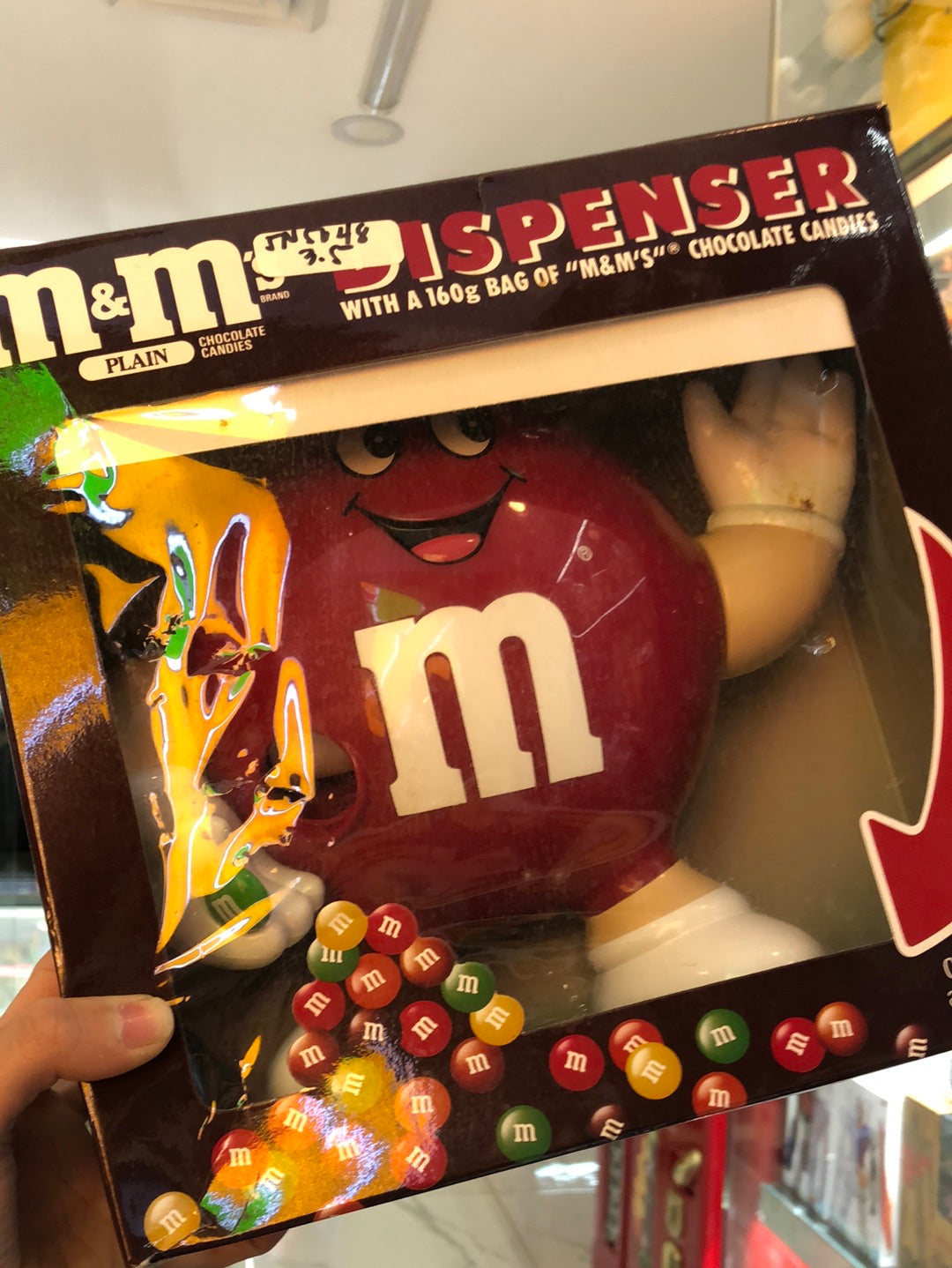 M&M Dispenser With A 160g bag of M&M’S Chocolate candies