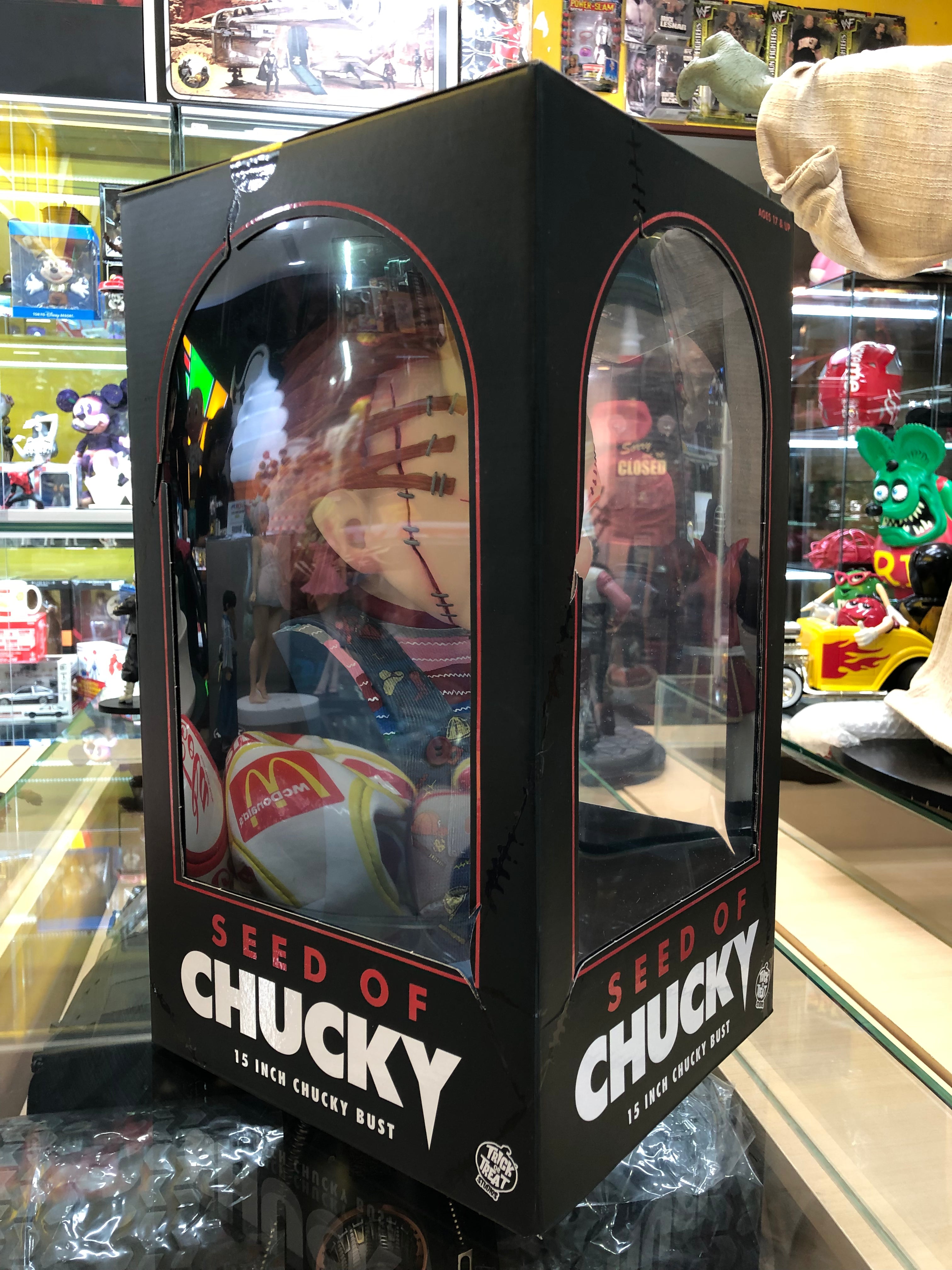 Seed of chucky 15 inch chucky bust, trick or treat studios