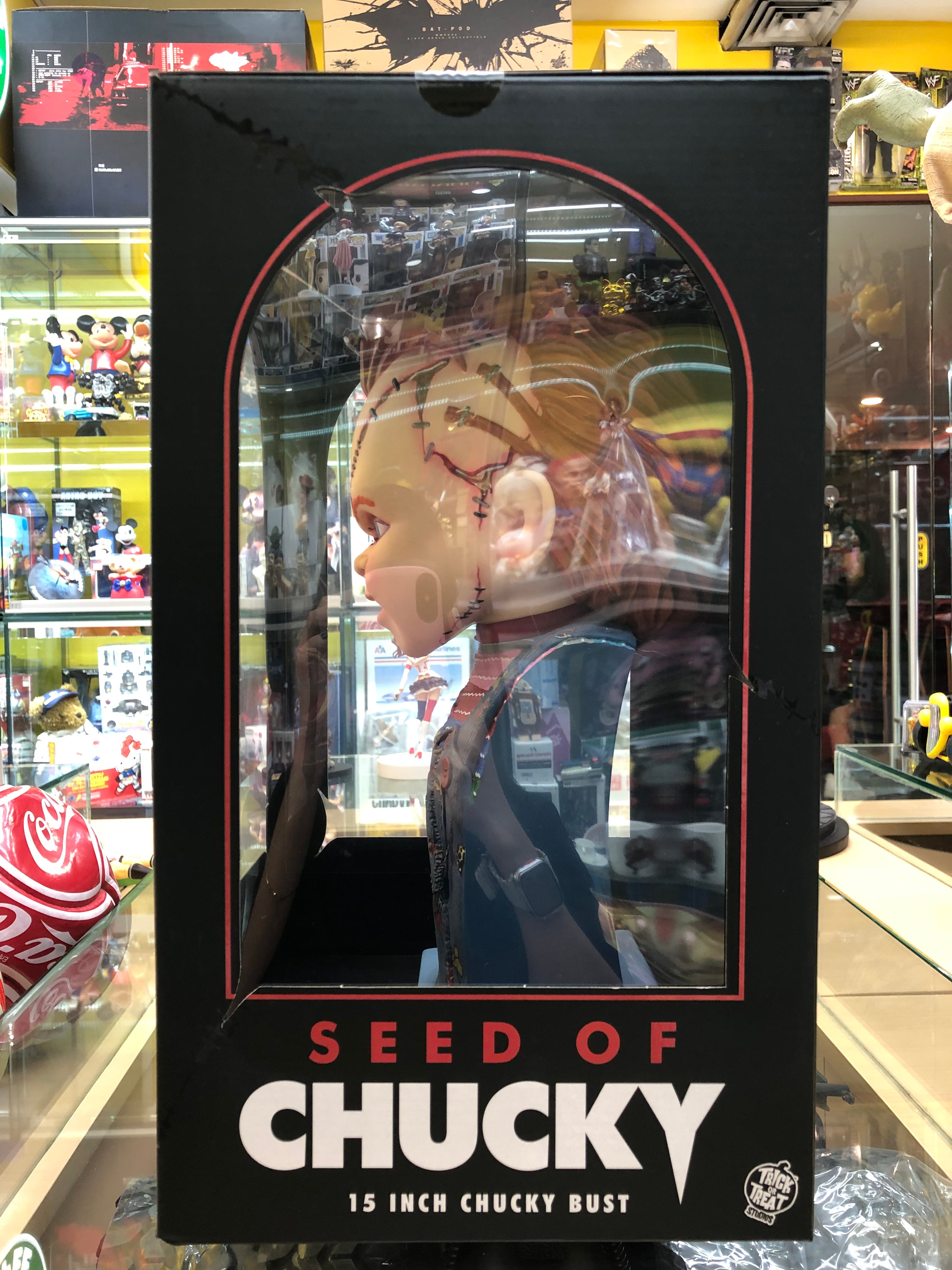 Seed of chucky 15 inch chucky bust, trick or treat studios
